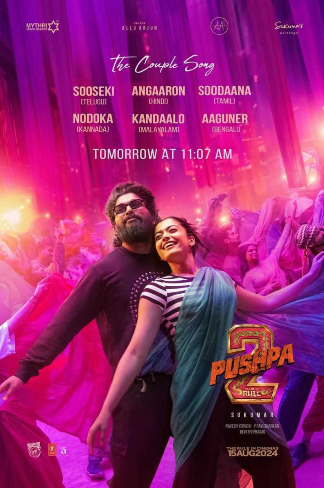 Allu Arjun and Rashmika Mandanna Shine in Newly Unveiled ‘Pushpa 2’ Poster