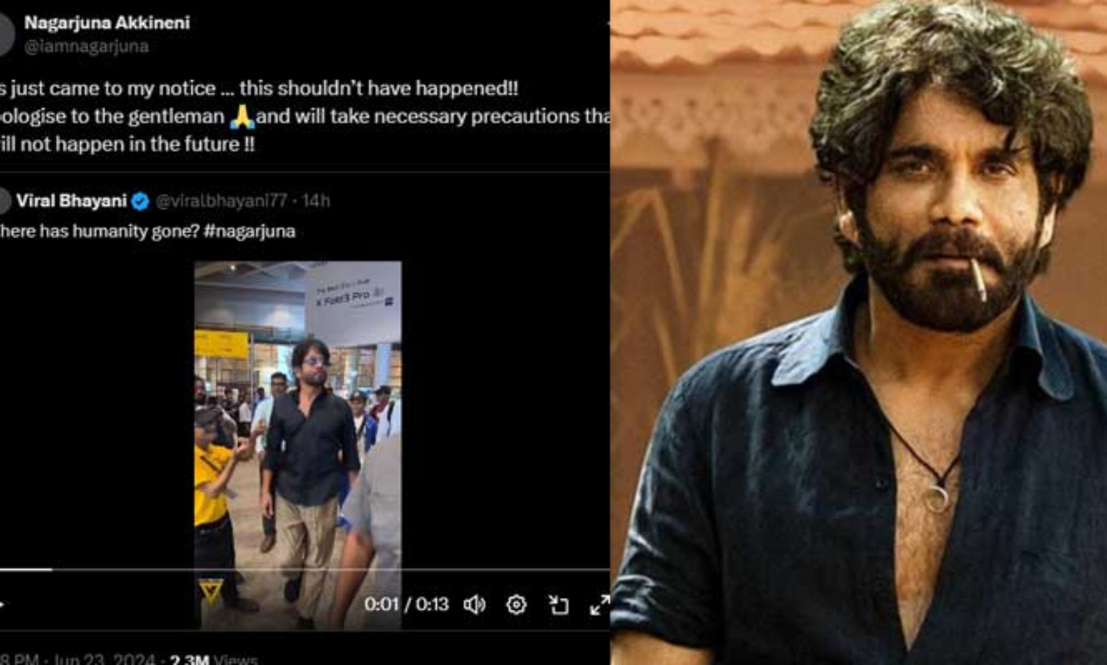 మరోసారి ఇలా జరగకుండా చూసుకుంటాను..అభిమానికి క్షమాపణుల చెప్పిన కింగ్‌!