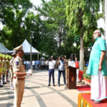 Governor unfurls national flag to make Telangana Formation Day