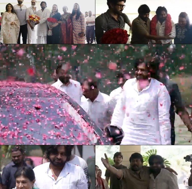 Pawan Kalyan gets grand welcome at brother Chiranjeevi’s house