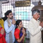 Chandrababu Naidu along with family offers prayers at Tirumala