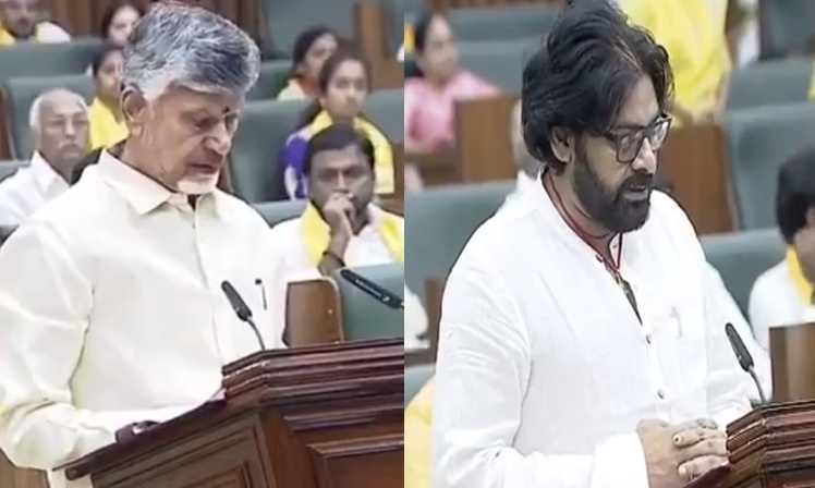 Chandrababu Naidu, Pawan Kalyan take oath as MLAs