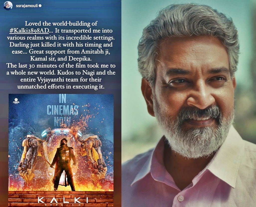 Rajamouli all praise for Prabhas-starrer ‘Kalki 2898 AD’: ‘Transported me into various realms’