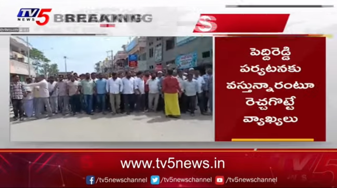 TDP Activists Protest Against Peddireddy Ramachandra Reddy’s Temple Visit