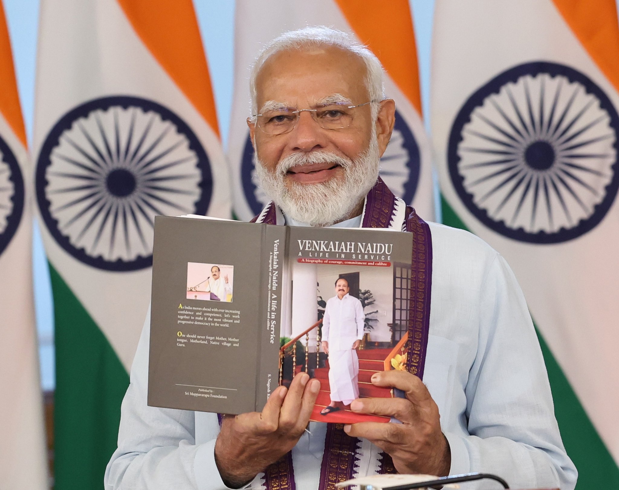 PM Modi Releases Three Books On Life & Journey Of Venkaiah Naidu ...