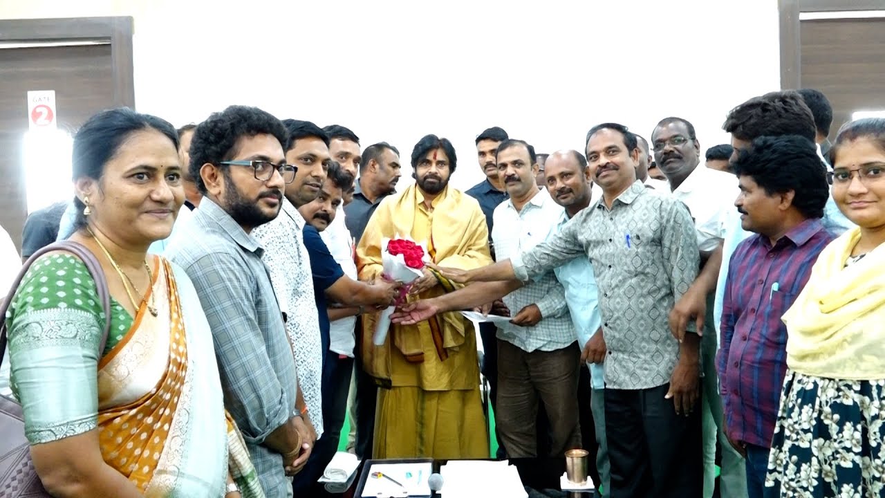 Deputy Chief Minister Pawan Kalyan meeting with Panchayati Raj Employee Associations