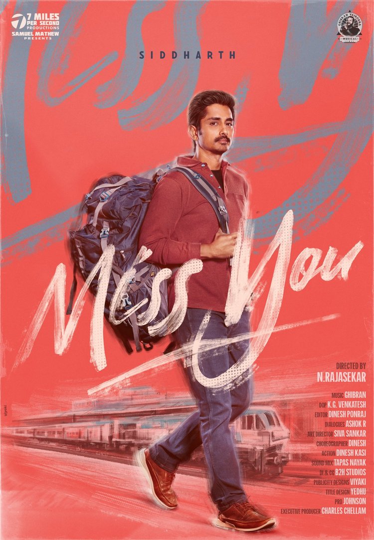 Siddharth’s ‘Miss You’ Teases Fans with Its First Look Poster