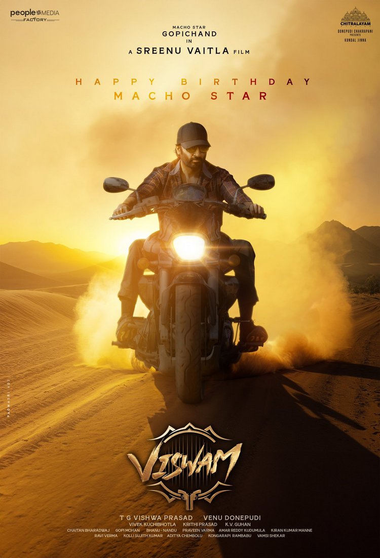 Stylish New Look: Gopichand’s Birthday Poster for ‘Viswam’ Unveiled