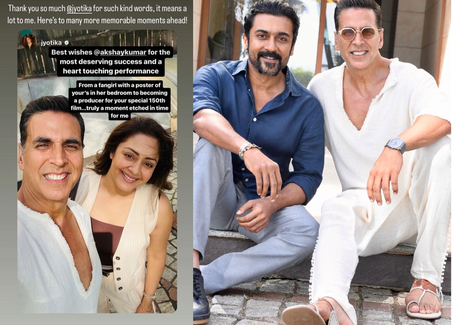 Suriya, ‘fangirl’ Jyotika thank Akshay Kumar for choosing ‘Sarfira’ as his 150th film