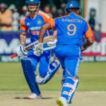 5th T20I: Sanju Samson’s 58 & Shivam Dube’s cameo powers India to 167/6 against Zimbabwe