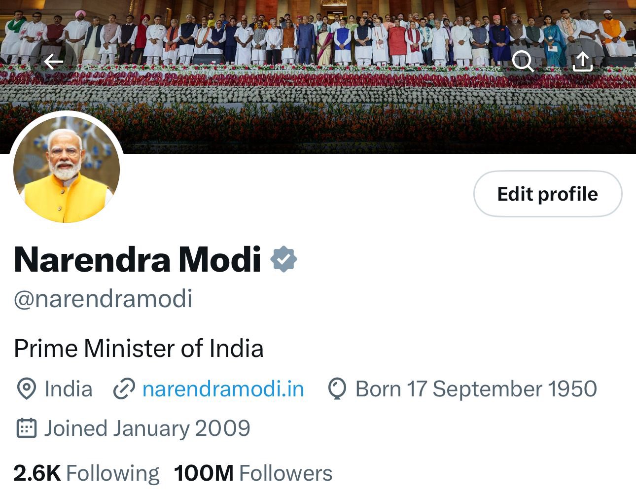 PM Modi emerges as world’s most followed leader on X, crosses 100 million mark