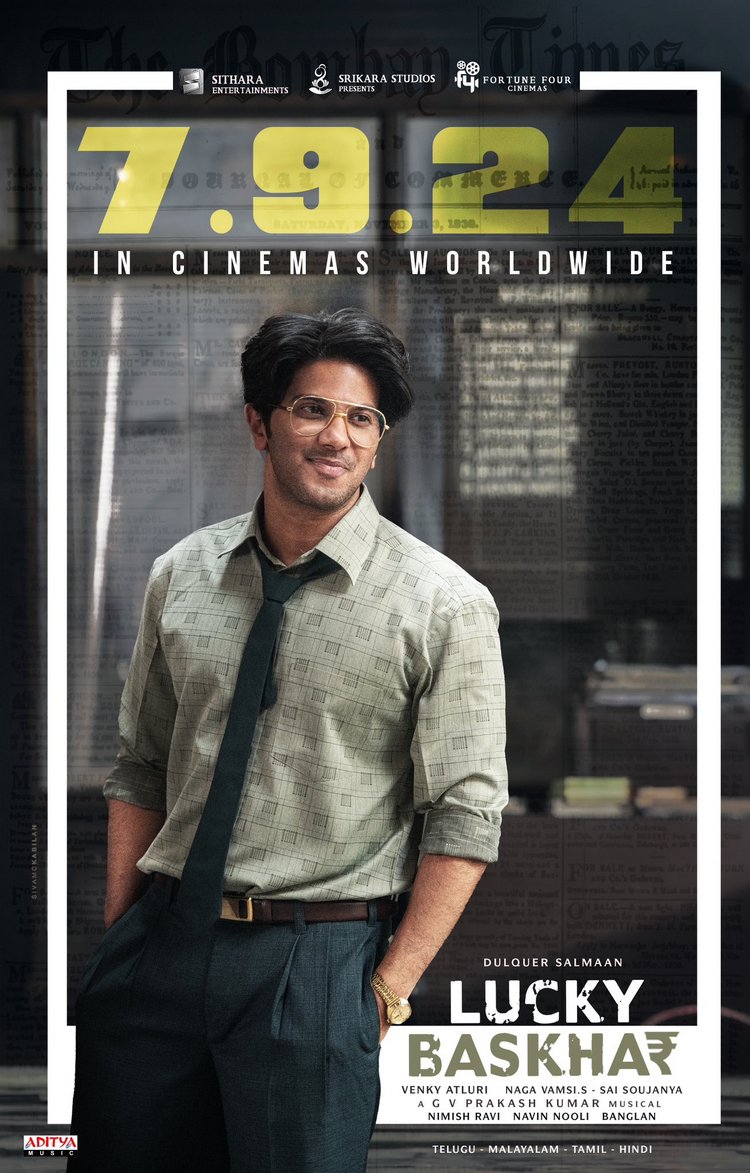 Dulquer Salmaan’s ‘Lucky Baskhar’ Set for Worldwide Release on September 7th