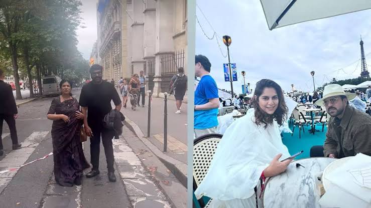 Ram Charan And Upasana Drenched At 2024 Olympics Ceremony In Paris