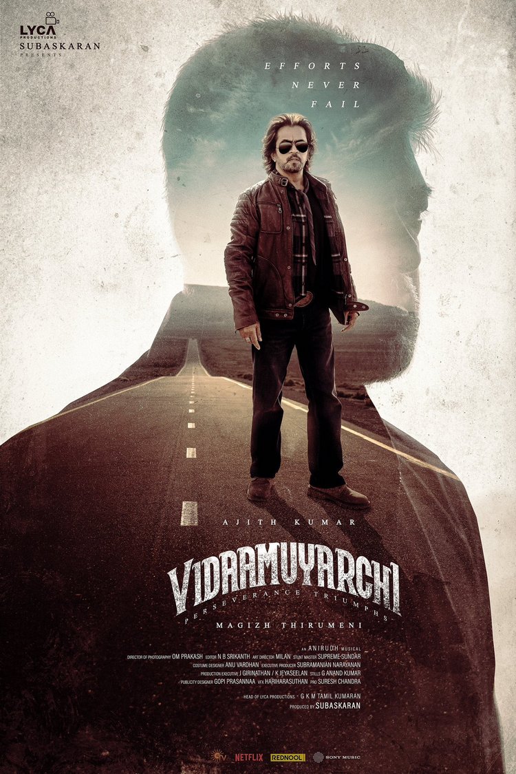 Arjun’s Fiery Look Unveiled in New ‘Vidaa Muyarchi’ Poster