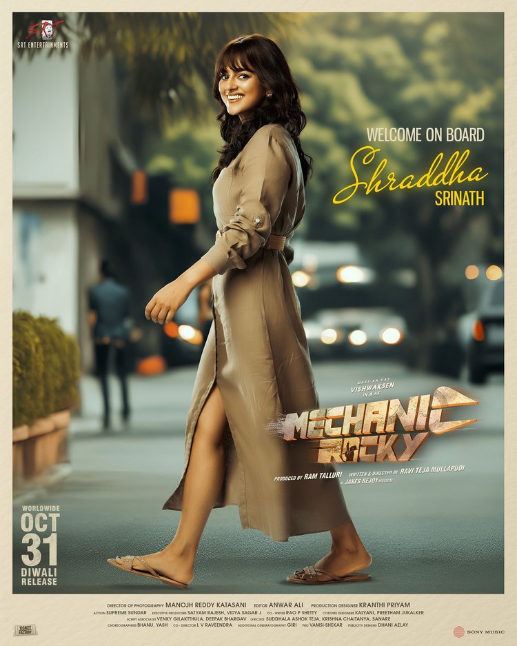 Shraddha Srinath to Star Opposite Vishwak Sen in ‘Mechanic Rocky’