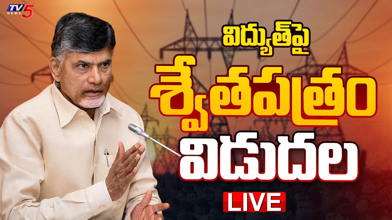 LIVE : CM Chandrababu Releases White Paper on AP Power Sector