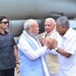 PM Modi lands in Kannur, heads to Wayanad