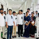 BRS MLAs wore Black Badges protesting Insulting Remarks on women MLAs