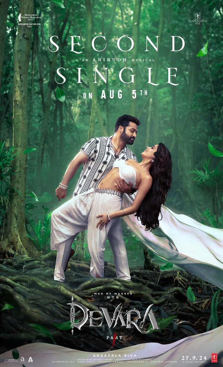 Devara Announces Release Date for Second Song with Fresh Poster of NTR and Janhvi Kapoor