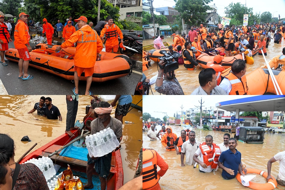 Rescue, relief operation intensified in Andhra Pradesh’s flood-hit Vijayawada