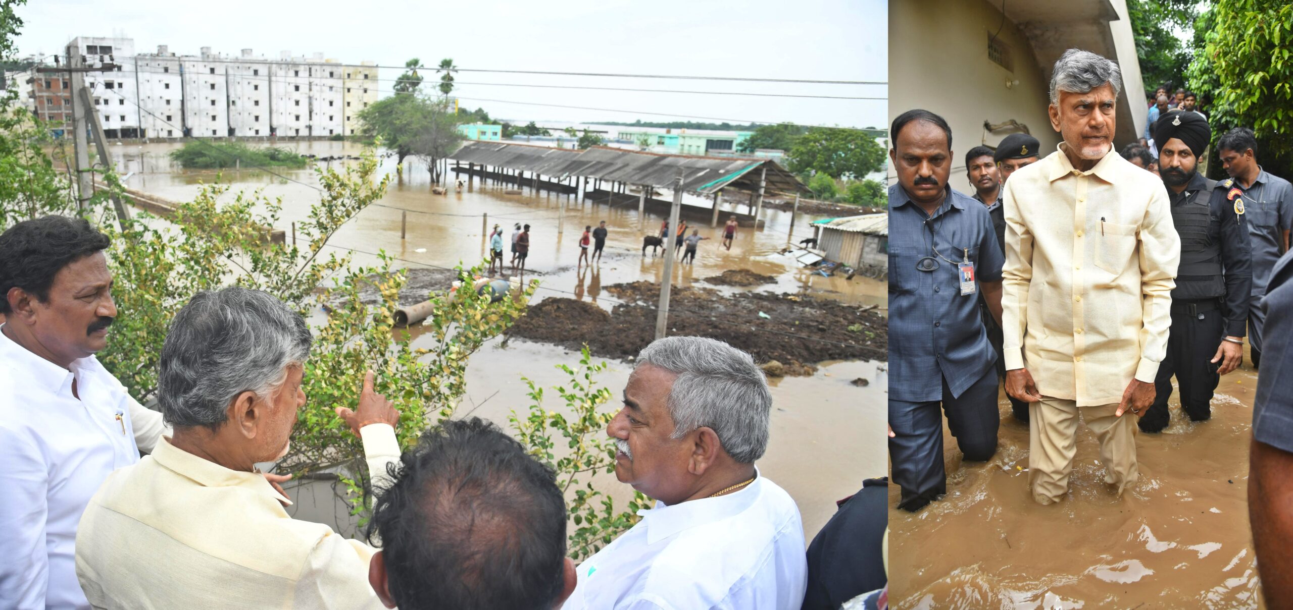 CM Chandrababu Naidu leads from front to provide relief to flood-hit people