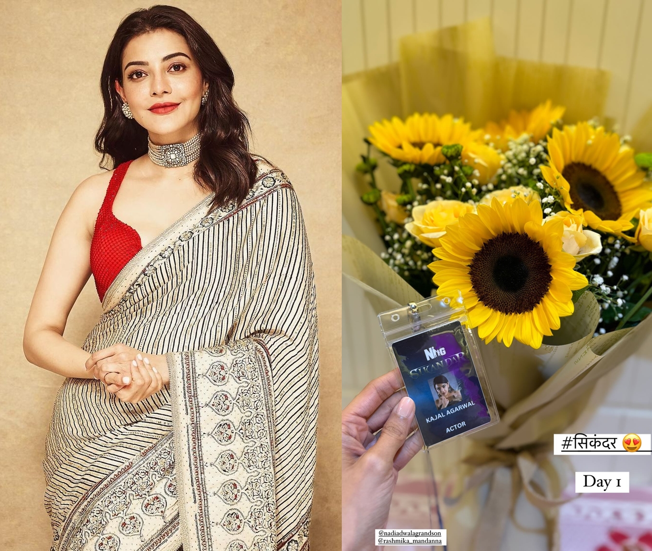 Kajal Aggarwal shares picture from the set of Salman, Rashmika-starrer ‘Sikandar’