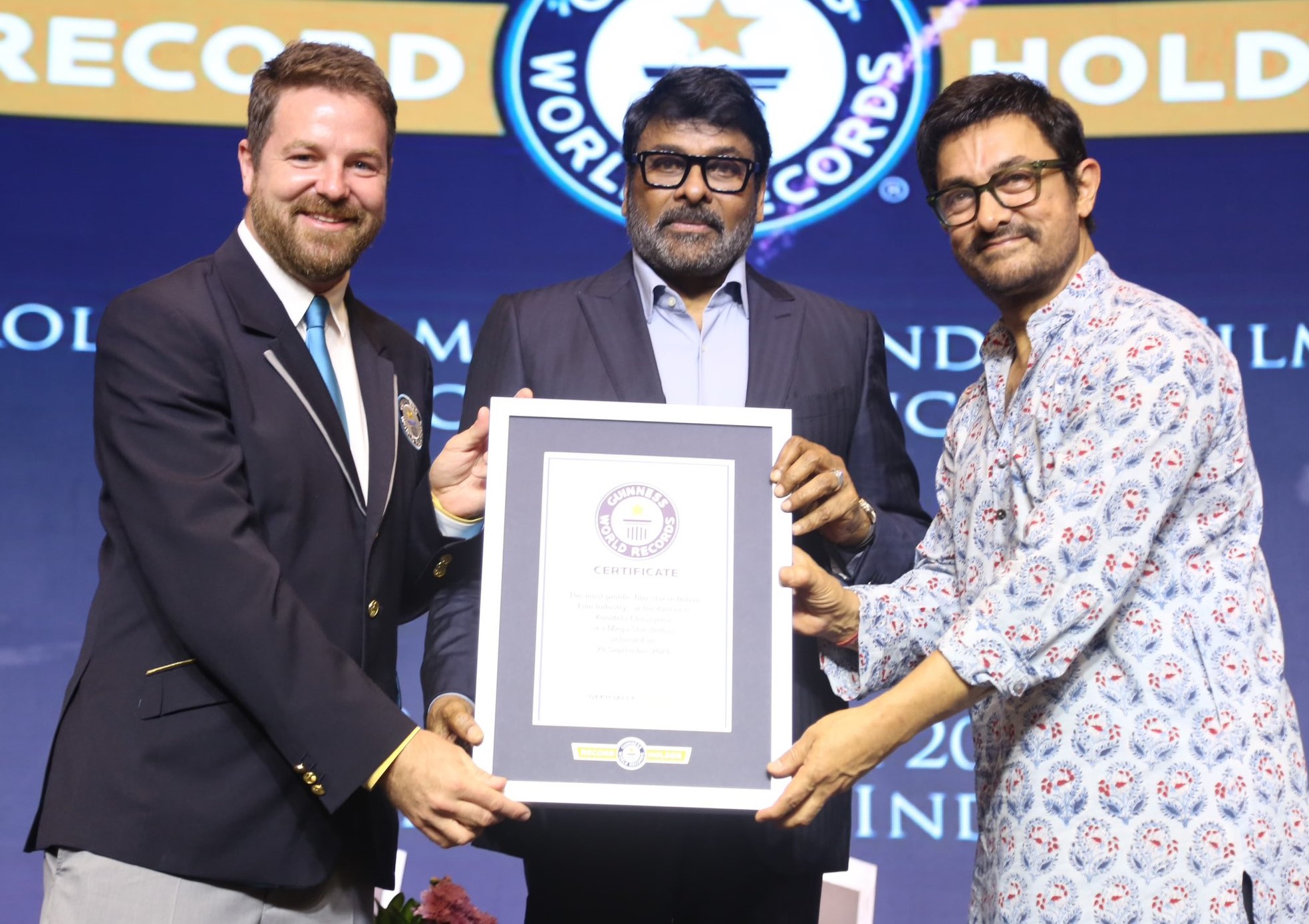Chiranjeevi enters Guinness World Records as most prolific film star