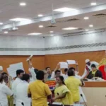 Chaos Marks GVMC council Meet, Demand For Mayor’s Demand