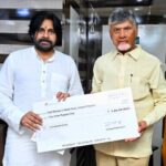 Pawan Kalyan Handed over Rs 1 Crore Cheque To Chandrababu Towards Flood-Relief
