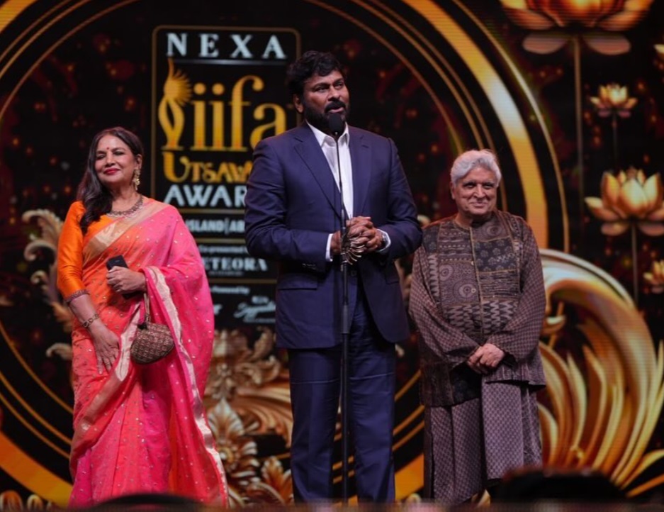 Chiranjeevi Honored with Outstanding Achievement Award In Indian Cinema At IIFA Utsavam 2024