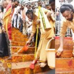 Pawan Kalyan Cleans Temple Steps