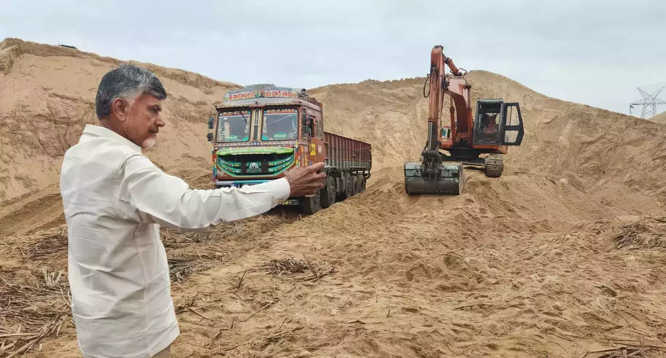 Chandrababu says Consider Sand As Essential Commodity