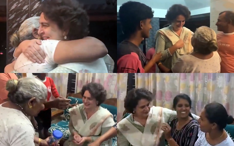 Wayanad bypolls: Supporters line up on roads as Priyanka Gandhi heads for nomination filing