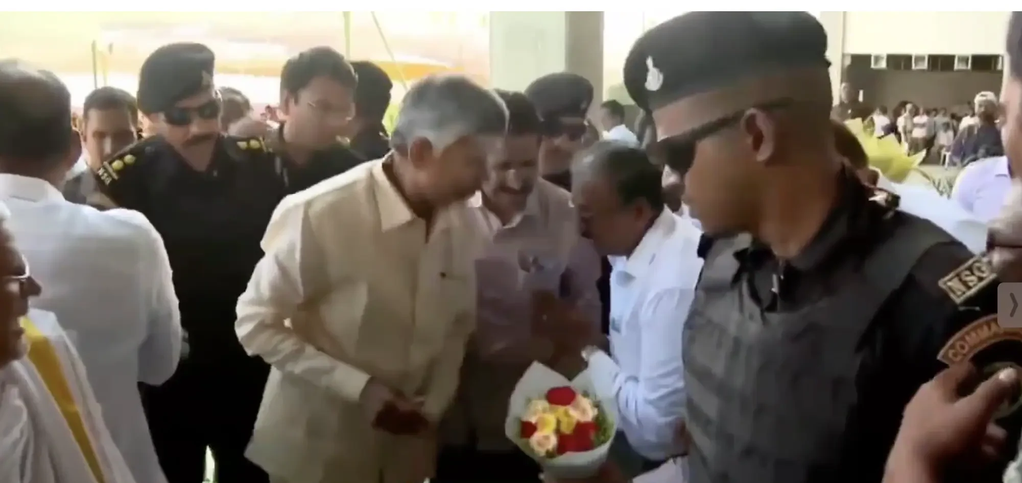 Viral Video: Chandrababu Bows to Supporter Who Touched His Feet