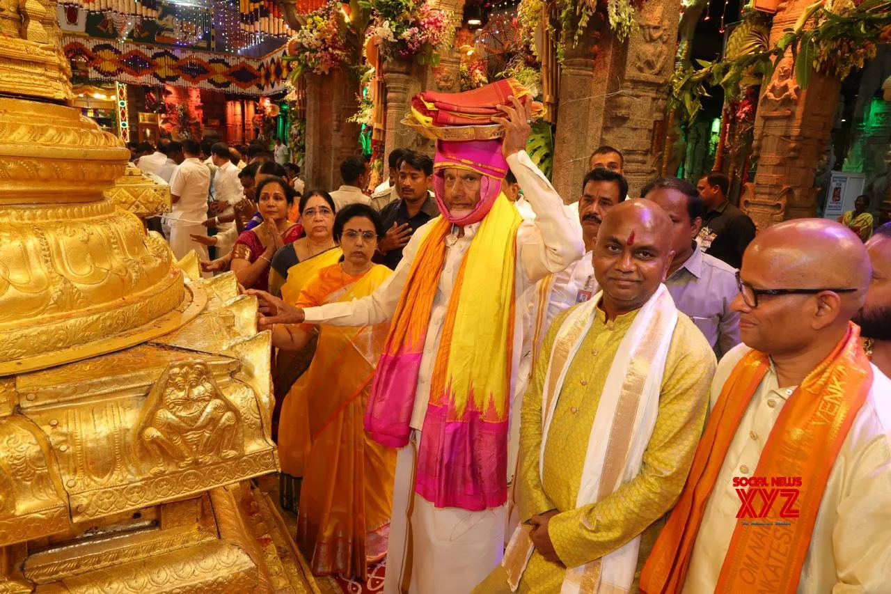 CM Chandrababu Kicks Off Brahmotsav Festivities in Tirumala with Offerings to Lord Venkateswara