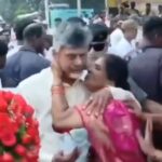 Woman Fan Tries To Kiss AP CM Nara Chandrababu Naidu