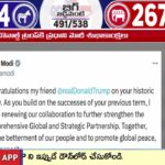 PM Modi congratulates Donald Trump
