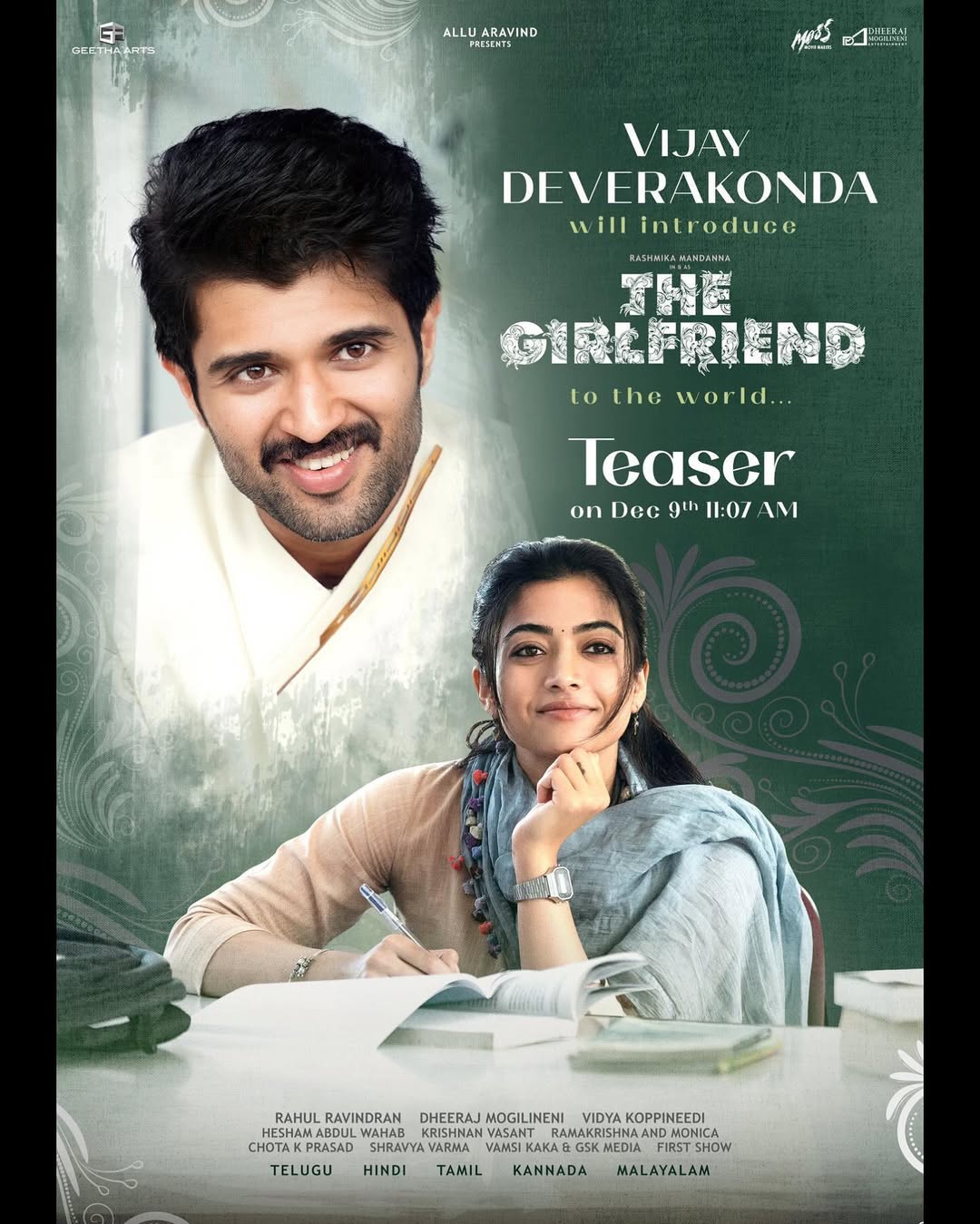 Vijay Deverakonda Set to Release The Girlfriend Teaser