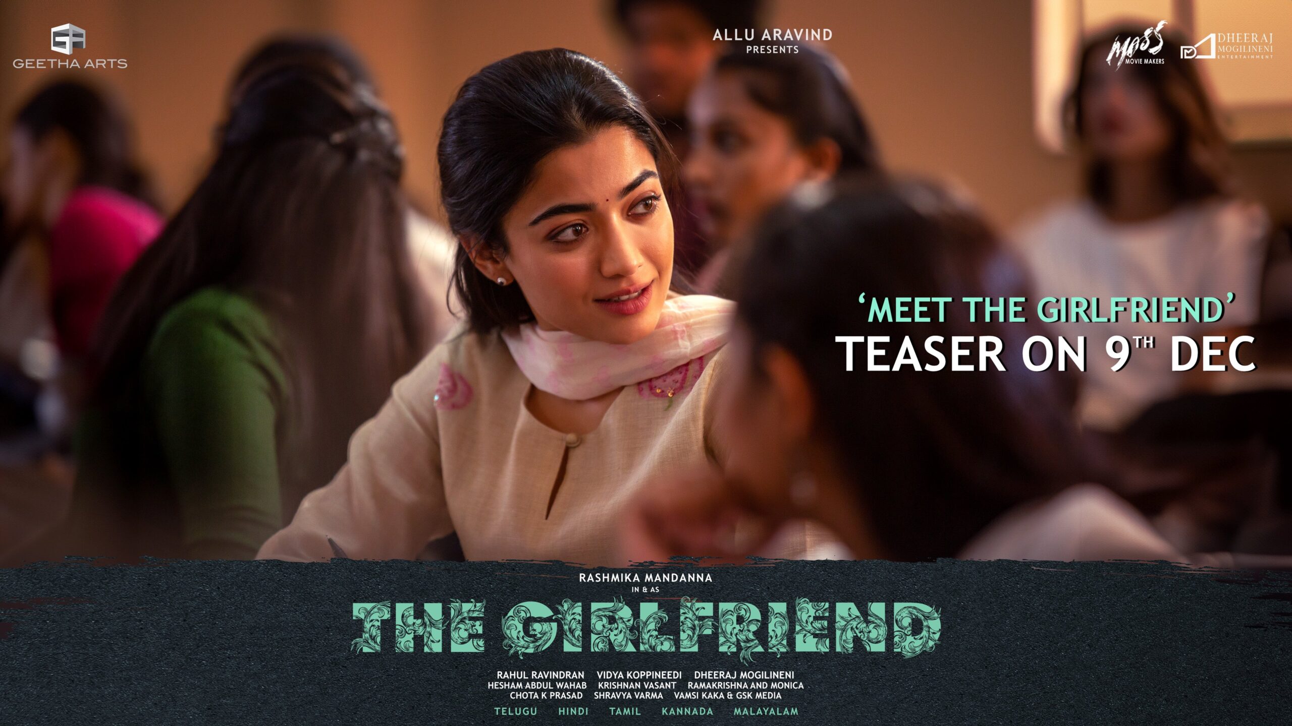 Rashmika Mandanna’s The Girlfriend Teaser Release Date Announced