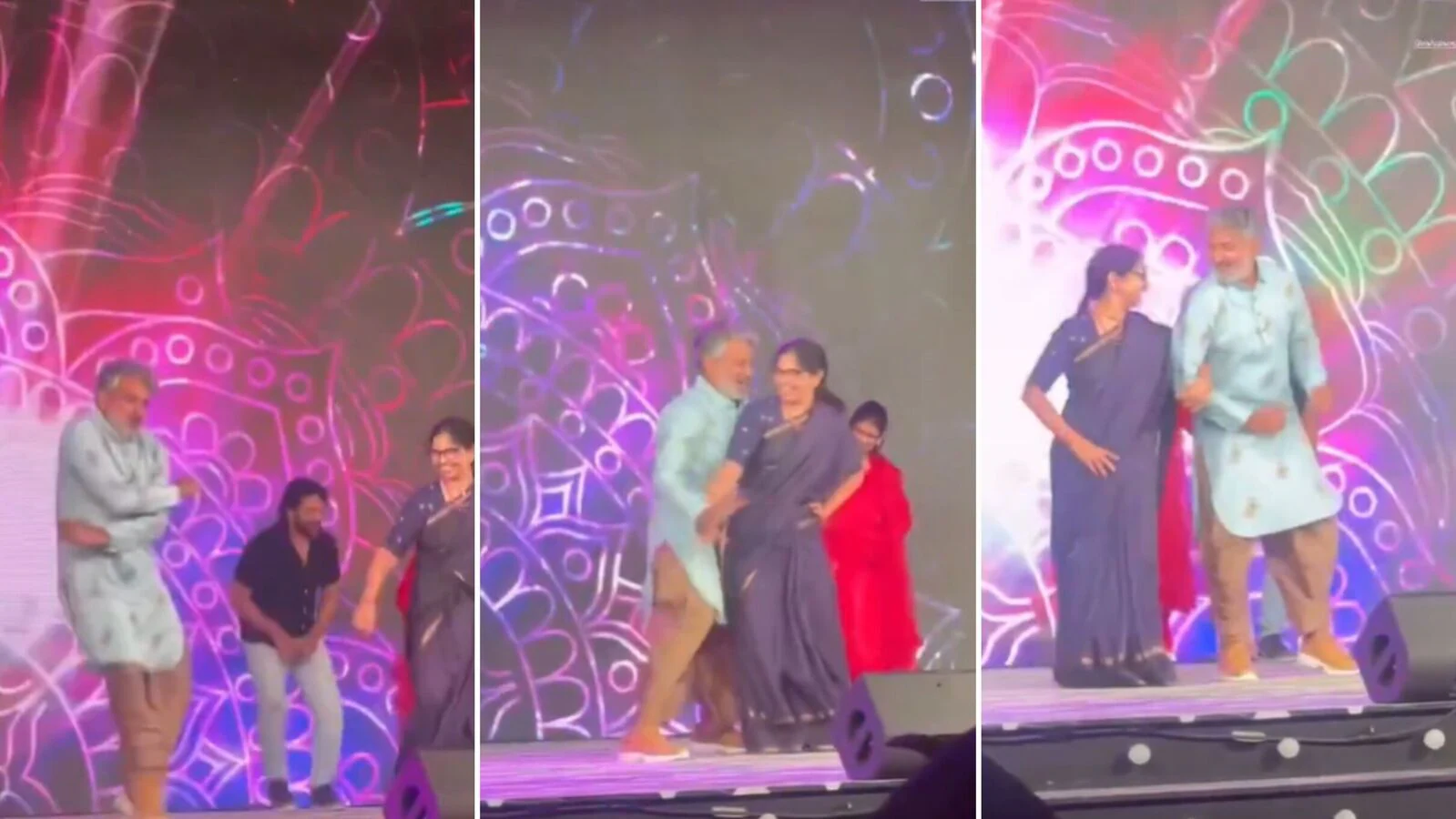 రవితేజ పాటకి స్టెప్పులేసిన జక్కన్న ఫ్యామిలీ!