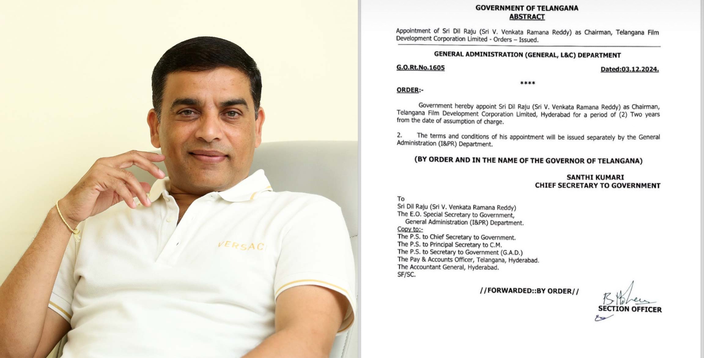 Dil Raju Appointed Chairman of Telangana Film Development Corporation