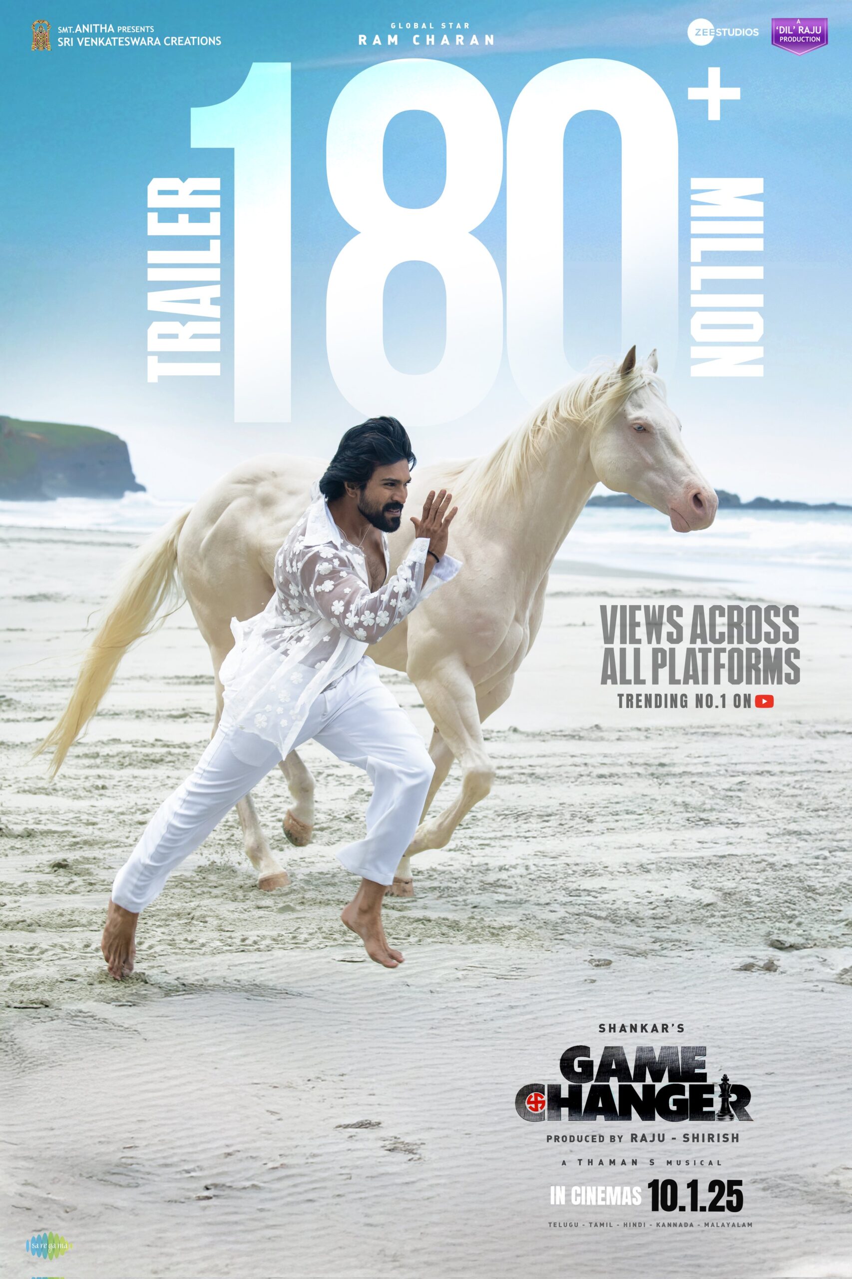 Game Changer Trailer Sets Record with 180M Views