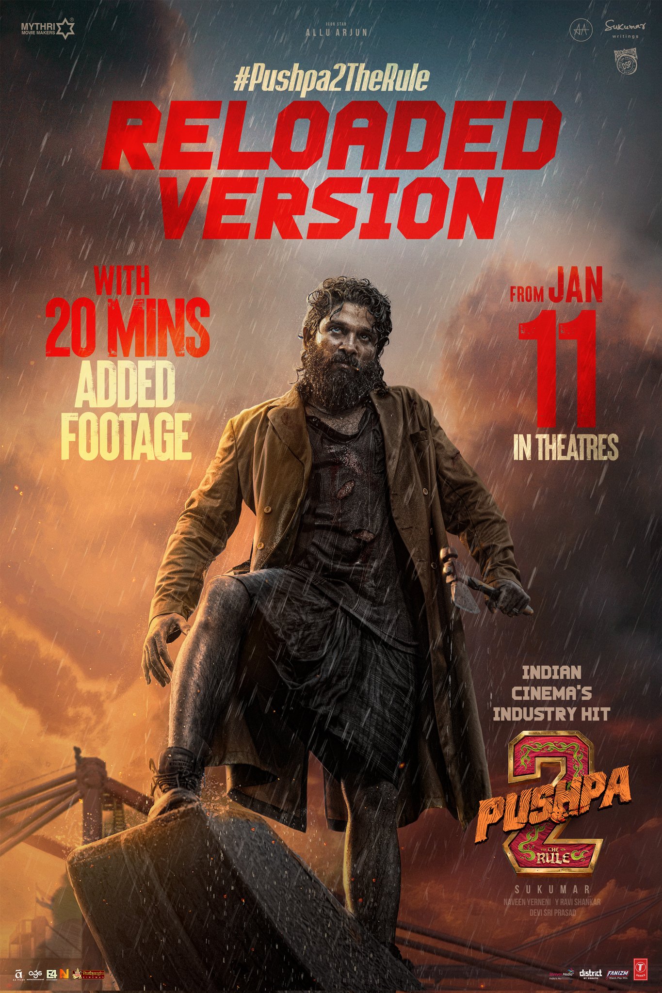 Pushpa 2: Reloaded Version with Extra Footage to Hit Theaters This Sankranti