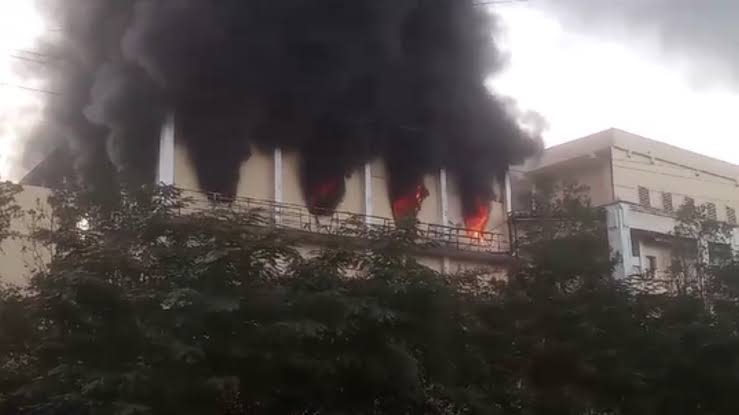Fire Breaks Out At Parawada Pharma City, Anakapalli