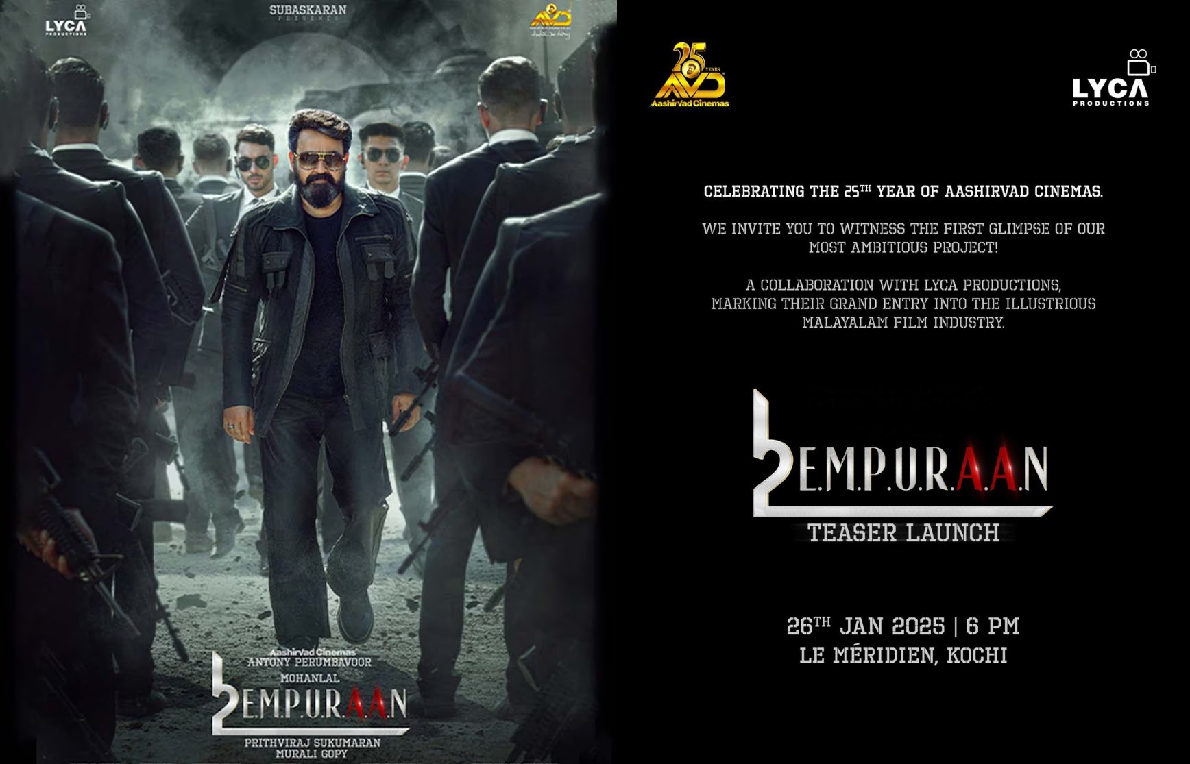 L2 Empuraan Teaser to Be Released on January 26, 2025
