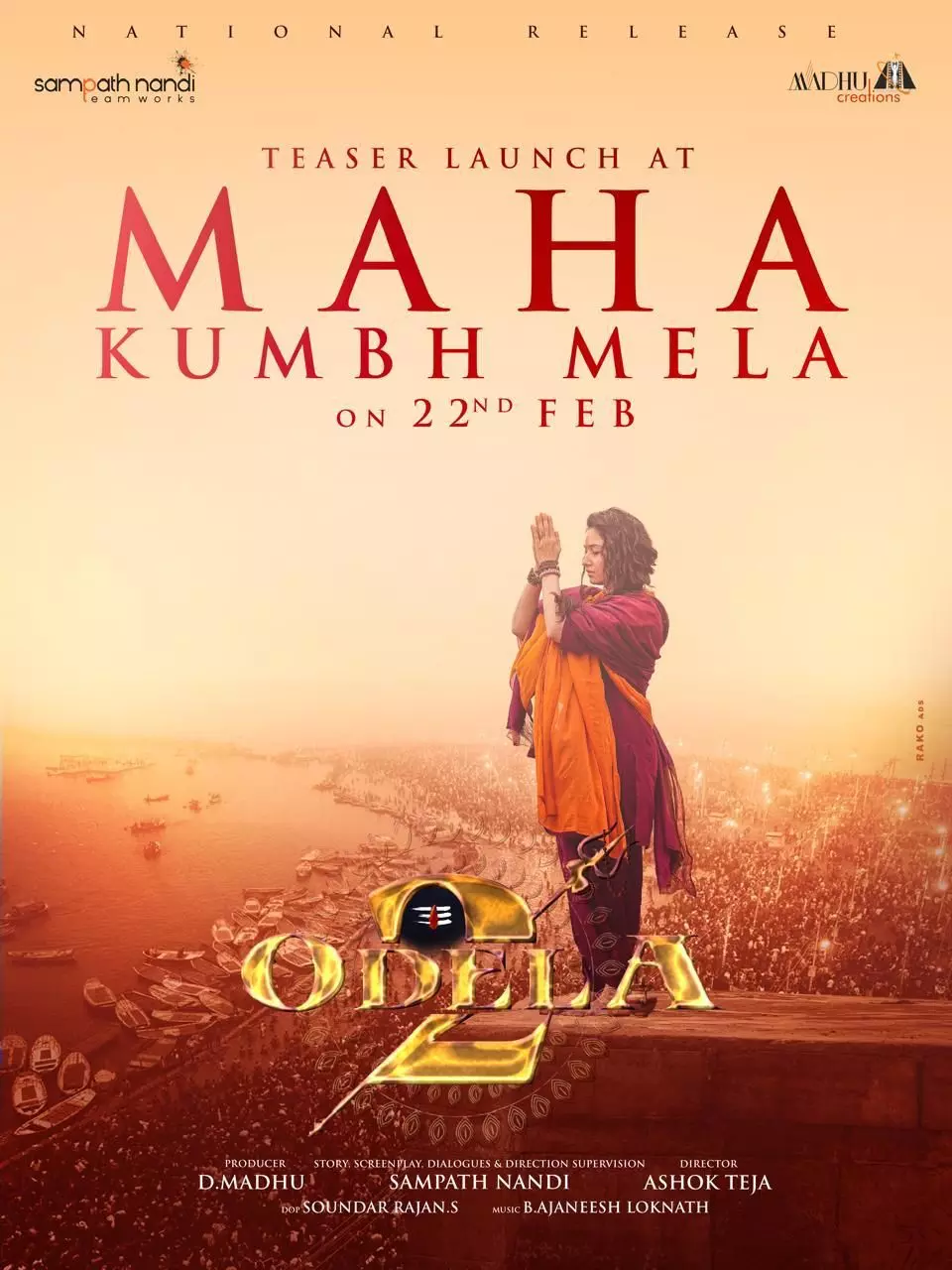 Tamannaah’s Odela 2 Teaser to Have a Historic Launch at Maha Kumbh Mela