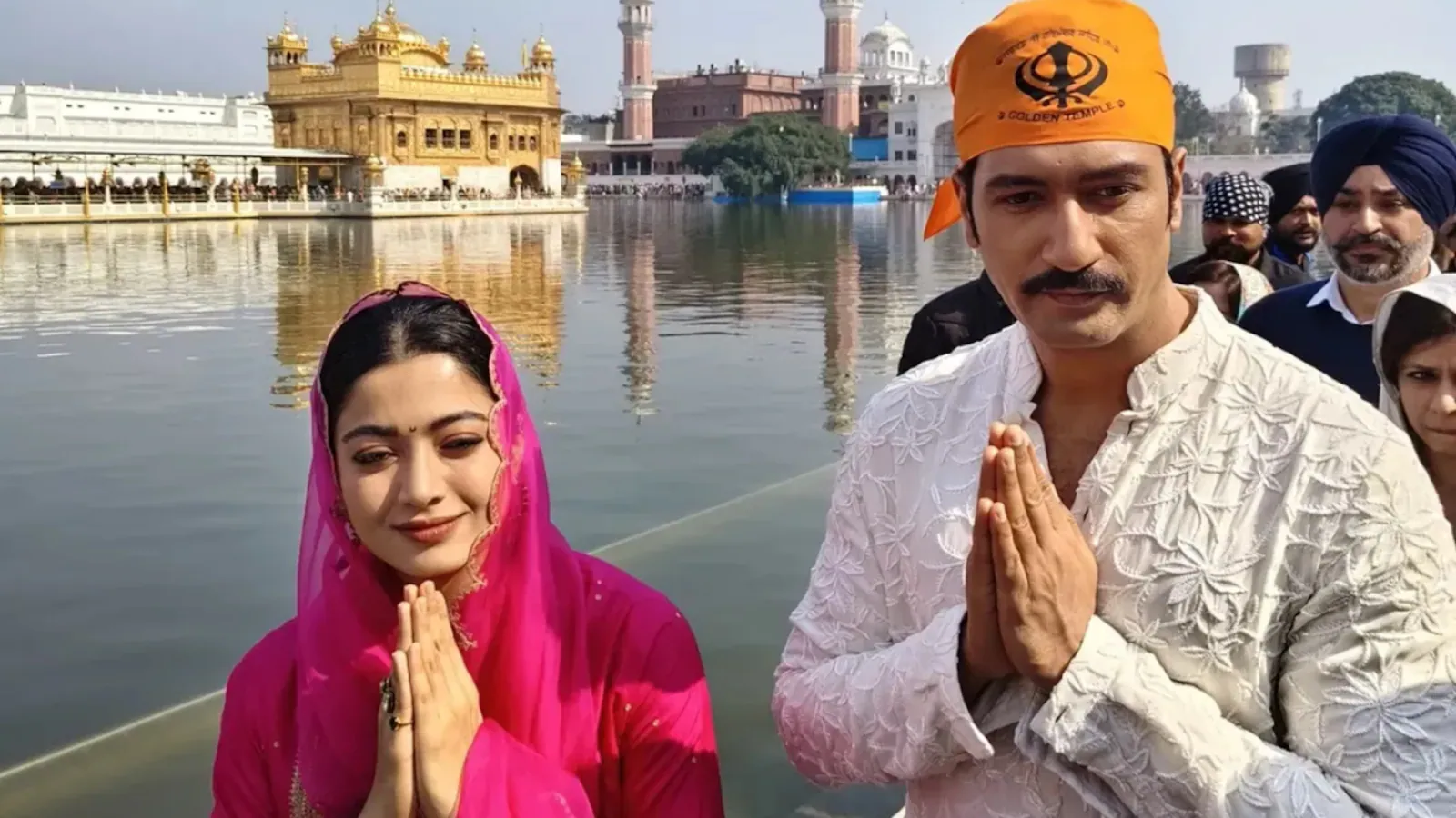 Rashmika, Vicky Kaushal Visit Golden Temple Ahead of Chhaava Release