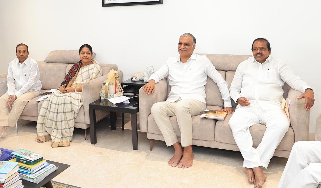 Harish Rao Given call For A struggle To save Sangameshwara And Basaveshwara projects