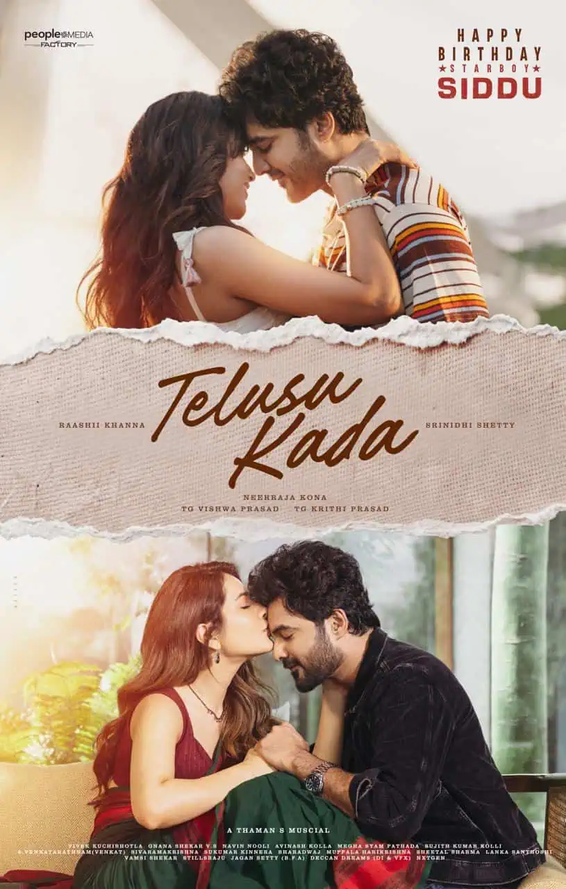 Siddu Jonnalagadda’s Telusu Kada Romantic Birthday Poster Revealed