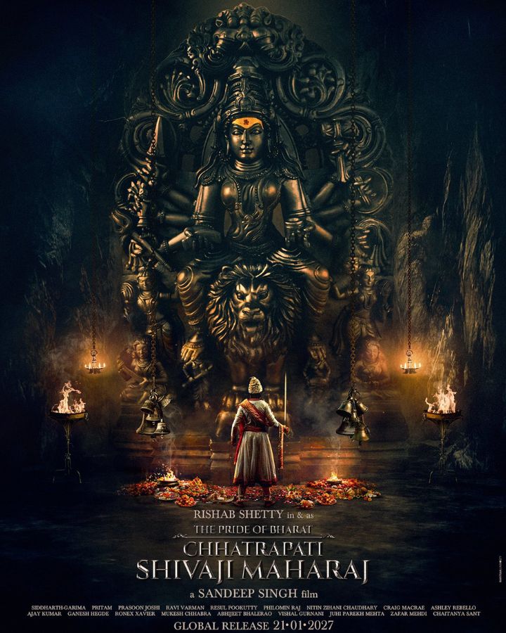 First Look Poster of Rishab Shetty’s The Pride of Bharat Chhatrapati Shivaji Maharaj Unveiled